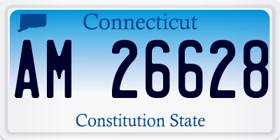 CT license plate AM26628