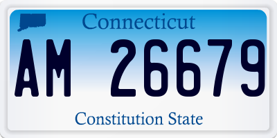 CT license plate AM26679