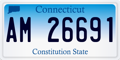 CT license plate AM26691
