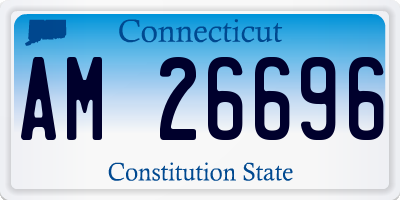 CT license plate AM26696