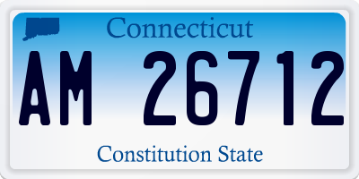 CT license plate AM26712