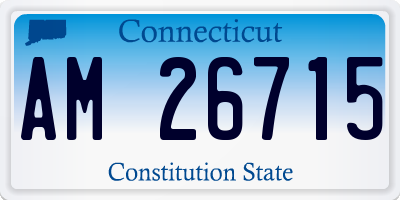 CT license plate AM26715
