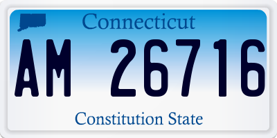 CT license plate AM26716