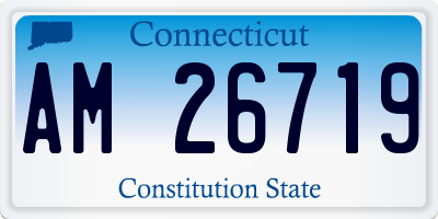 CT license plate AM26719