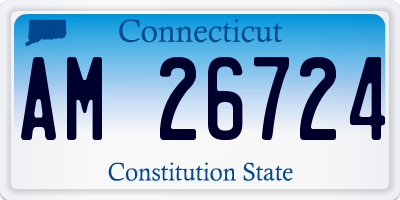 CT license plate AM26724
