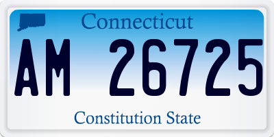 CT license plate AM26725