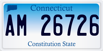 CT license plate AM26726