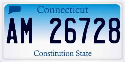 CT license plate AM26728