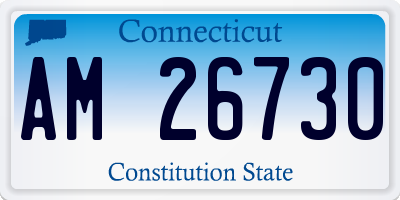 CT license plate AM26730