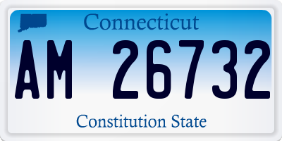 CT license plate AM26732