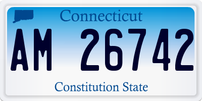 CT license plate AM26742