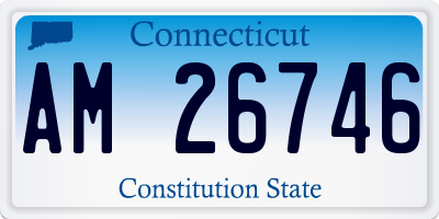 CT license plate AM26746