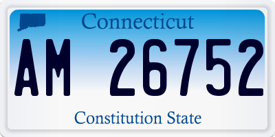 CT license plate AM26752