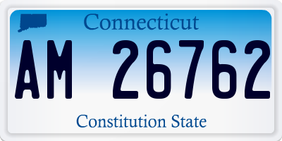 CT license plate AM26762