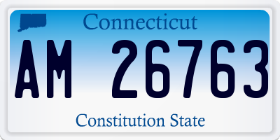 CT license plate AM26763
