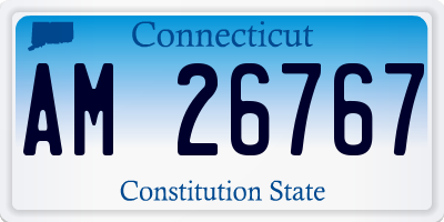 CT license plate AM26767