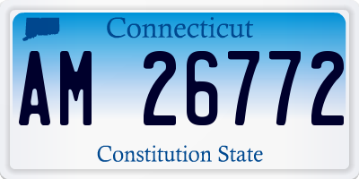 CT license plate AM26772