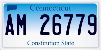 CT license plate AM26779
