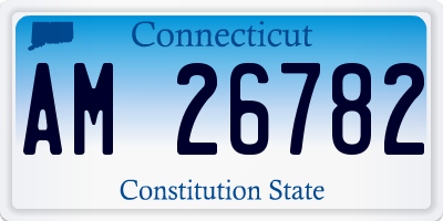 CT license plate AM26782