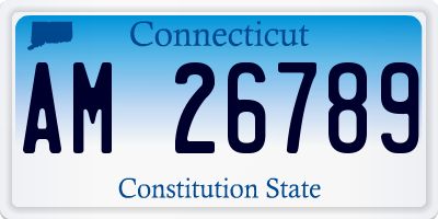 CT license plate AM26789