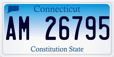 CT license plate AM26795