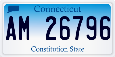 CT license plate AM26796