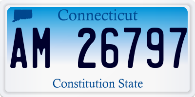 CT license plate AM26797