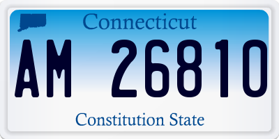 CT license plate AM26810