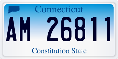 CT license plate AM26811