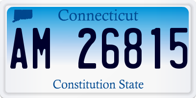 CT license plate AM26815