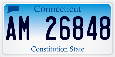 CT license plate AM26848