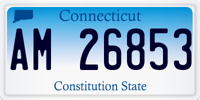 CT license plate AM26853