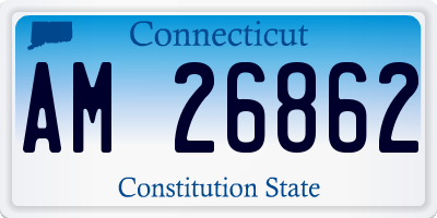 CT license plate AM26862