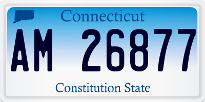 CT license plate AM26877
