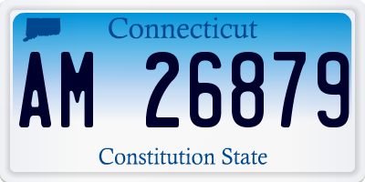 CT license plate AM26879