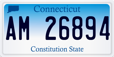 CT license plate AM26894