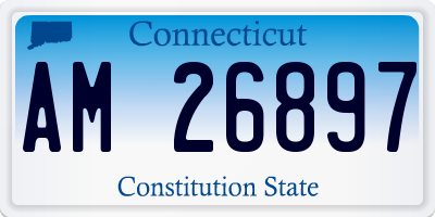 CT license plate AM26897