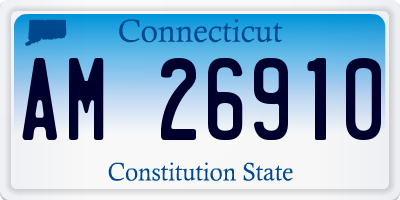 CT license plate AM26910