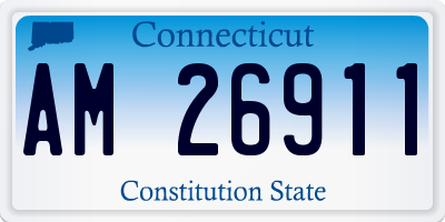 CT license plate AM26911