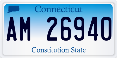 CT license plate AM26940