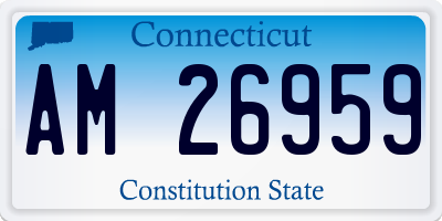 CT license plate AM26959