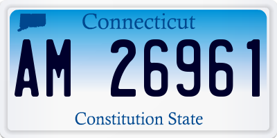 CT license plate AM26961