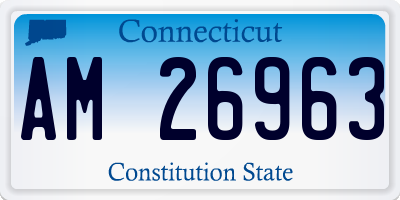 CT license plate AM26963