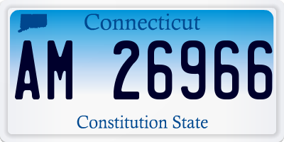 CT license plate AM26966