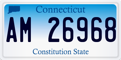 CT license plate AM26968
