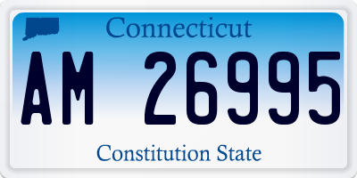 CT license plate AM26995