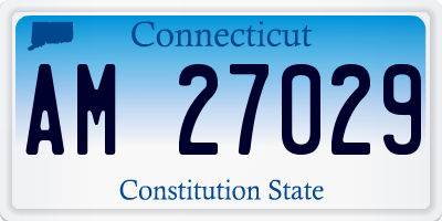 CT license plate AM27029