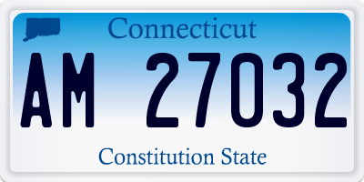CT license plate AM27032