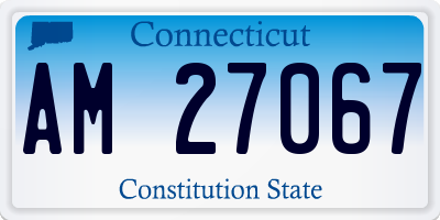 CT license plate AM27067
