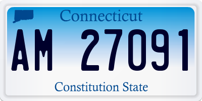 CT license plate AM27091